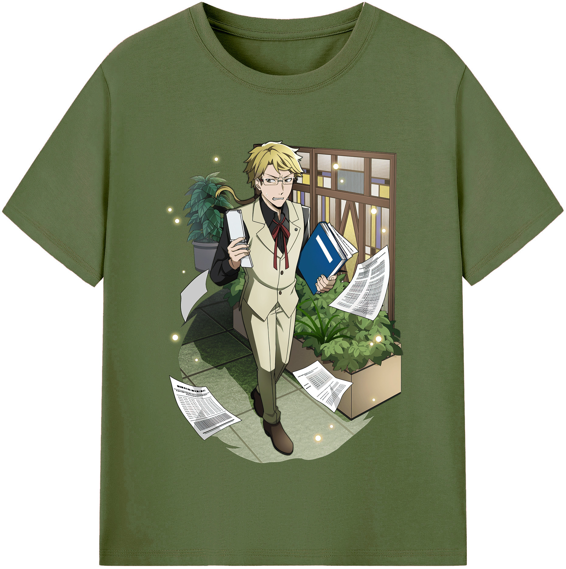 （画像用） 文豪ストレイドッグス Bungo Stray Dogs 綿100％半袖Tシャツ（フロントプリント）